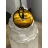 COLGANTE OJO DE TIGRE PULIDO EN FORMA DE DONUT