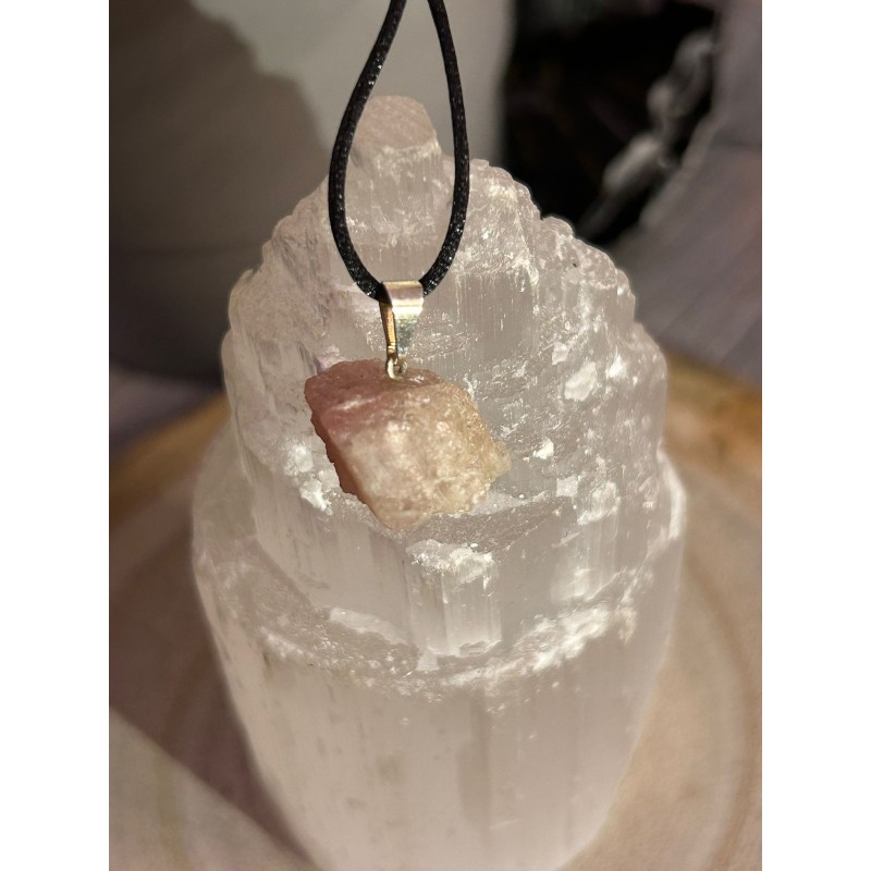 COLGANTE TURMALINA ROSA BRUTO