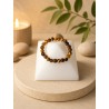 Anillo de ojo de tigre con goma ajustable