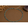 Gargantilla de azurita con malaquita de 2 mm