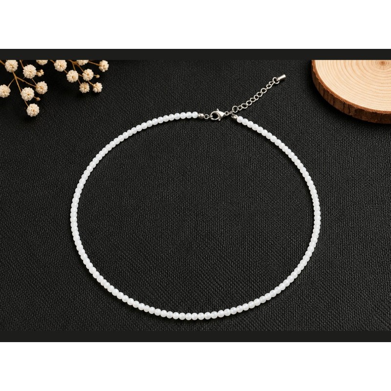Gargantilla de piedra luna de 2 mm