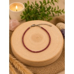 Pulsera de granate de 2 mm