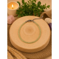 Pulsera de olivino de 2 mm