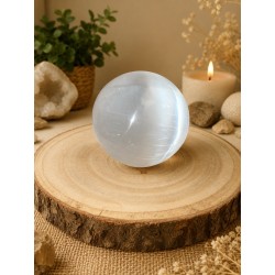 Esfera grande de selenita blanca