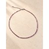 Gargantilla de Lepidolita de 2 mm, 40–45 cm, con Cierre de Acero Inoxidable Hipoalergénico