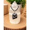Colgante de Obsidiana Nevada de 2,5 cm con Engarce de Acero Inoxidable Hipoalergénico