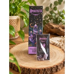 Incienso ritualizado de amatista con minerales
