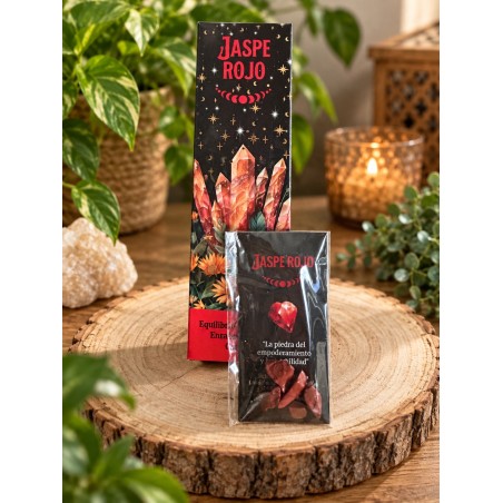 Incienso de minerales ritualizados jaspe rojo