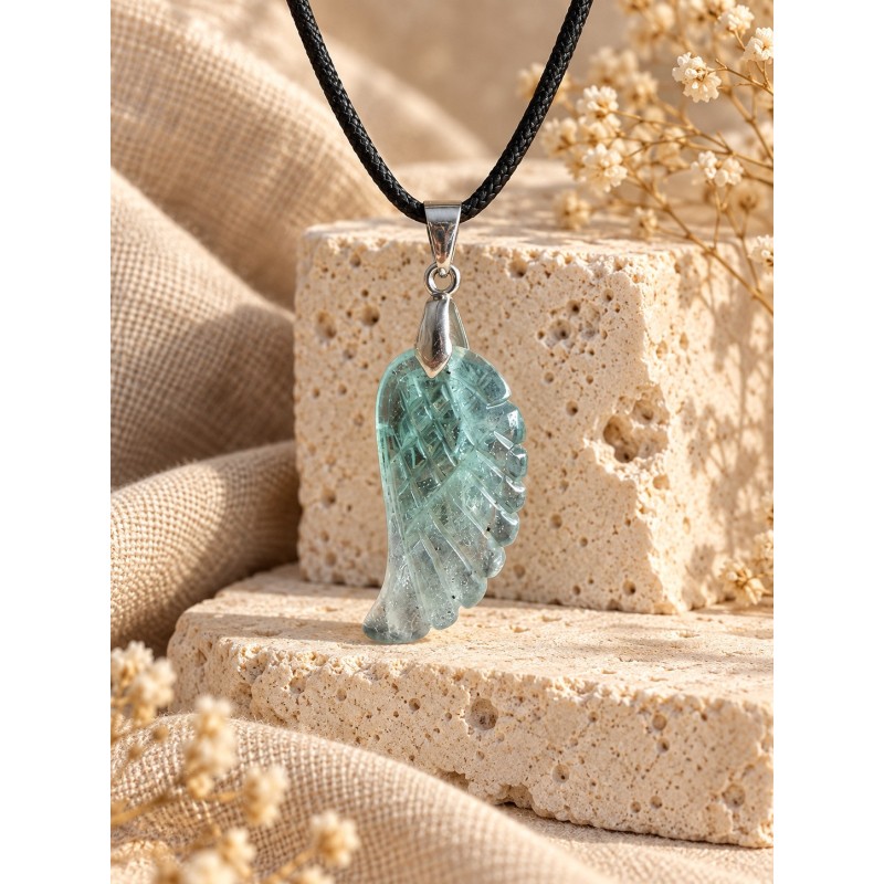 Colgante ala de fluorita arcoíris