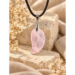 Colgante ala de cuarzo rosa