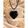 COLGANTE CORAZÓN DE TURMALINA NEGRA