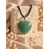 COLGANTE CORAZÓN DE CUARZO VERDE GRANDE