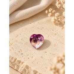 Corazón mini de amatista chevron