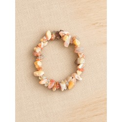 Pulsera chips de ágata botswana elástica