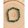 Pulsera chips de jade verde canadiense elástica