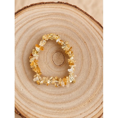 Pulsera chips de citrino elástica