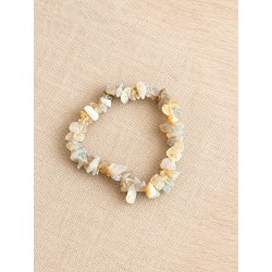Pulsera chips de calcedonia elástica