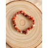 Pulsera chips de cornalina elástica