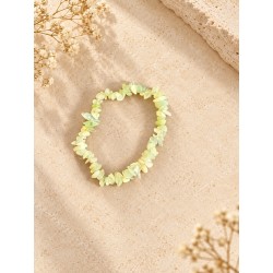 Pulsera chips de jade elástica