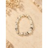 Pulsera chips de cuarzo con turmalina elástica