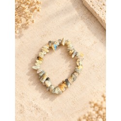 Pulsera chips de labradorita elástica