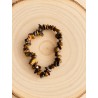 Pulsera chips de ojo de tigre elástica