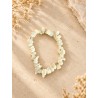 Pulsera chips de piedra luna calidad extra elástica