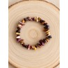 Pulsera chips de mokaita elástica