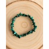 Pulsera chips de malaquita elástica