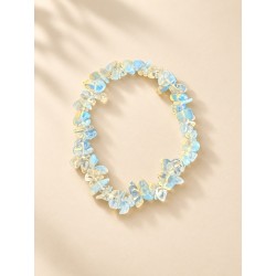Pulsera chips de opalita elástica