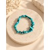 Pulsera chips de turquesa elástica