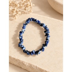 Pulsera chips de sodalita elástica